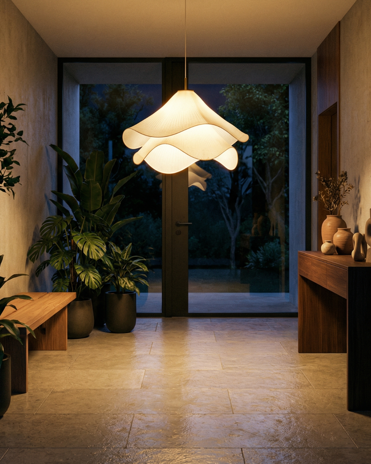 Elegante Pendelleuchte | Hängelampe mit Mehrschichtigem Design & Goldakzenten | Stilvolle Esszimmerlampe für Warme Atmosphäre 7