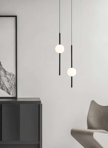 Moderne Pendelleuchte mit verstellbarem Kabel und eleganter Glaskugel | Stilvolle Beleuchtung für Esszimmer und Wohnzimmer 5