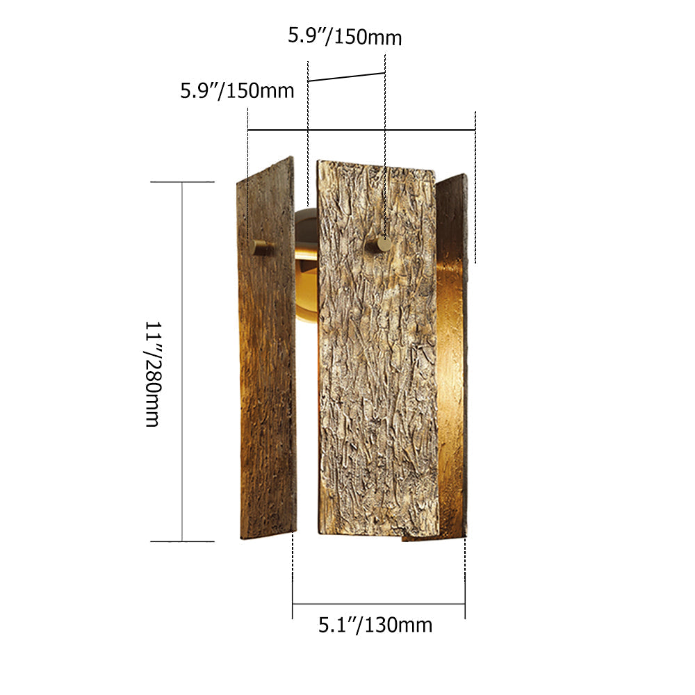 Moderne Wandleuchte Innen | Rechteckige Messingleuchte mit Dimmfunktion | Elegantes Design für Stilvolle Räume 5