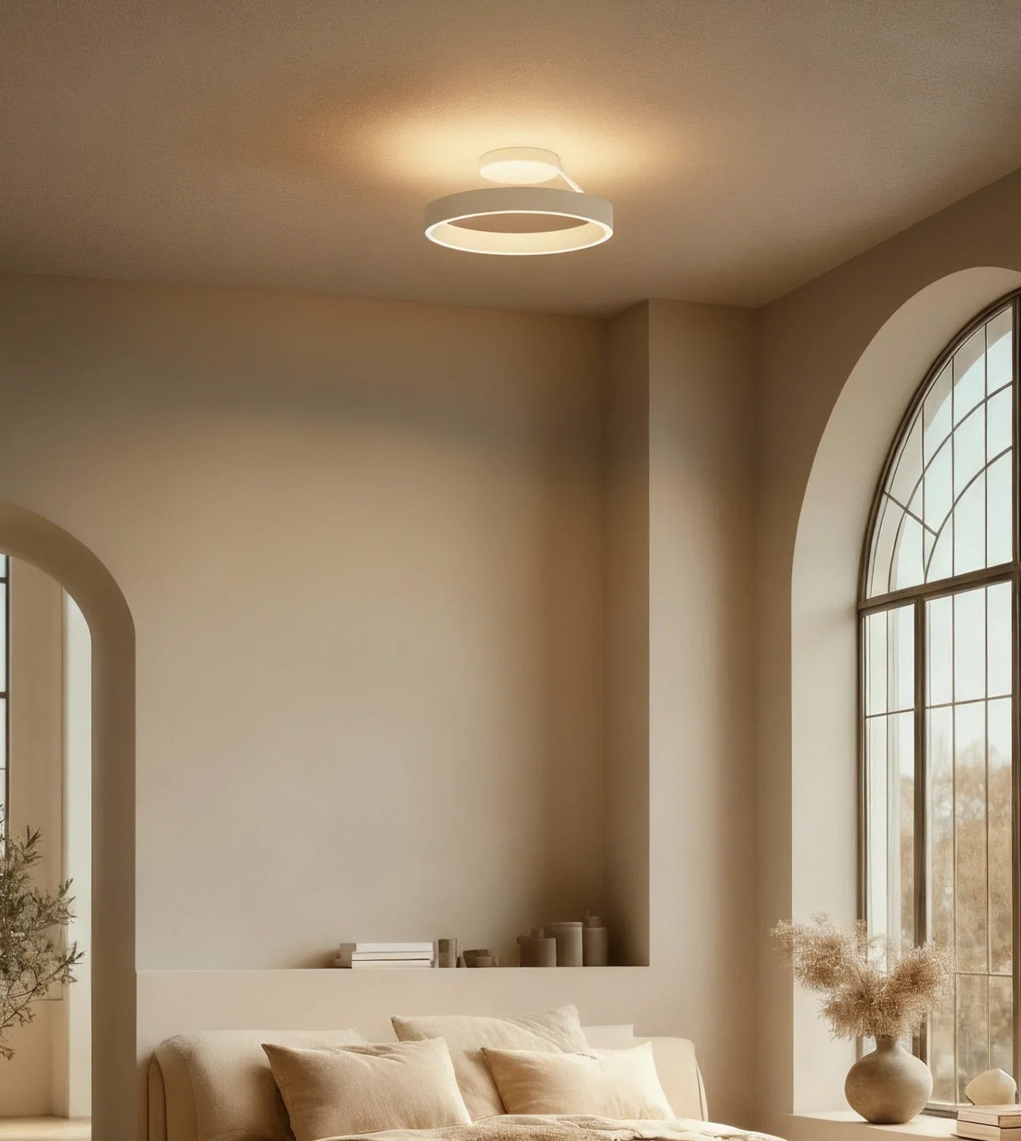 Solei | LED Deckenleuchte Schwarz aus Aluminium mit Dimmfunktion | Modernes Design für Stimmungsvolle Beleuchtung 9