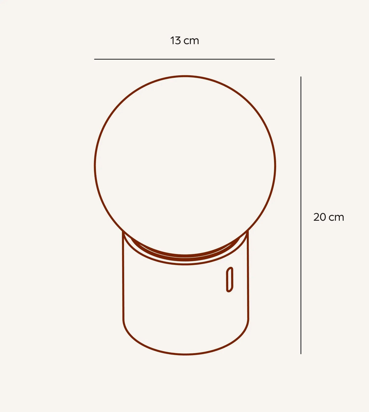 Cosmo LED Tischleuchte Glas, kabellos dimmbar – Ansicht 2
