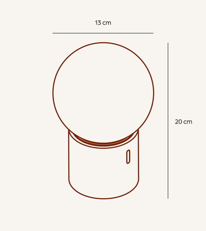 Cosmo LED Tischleuchte Glas, kabellos dimmbar – Ansicht 2