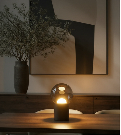 Cosmo LED Tischleuchte Glas, kabellos dimmbar – Ansicht 7