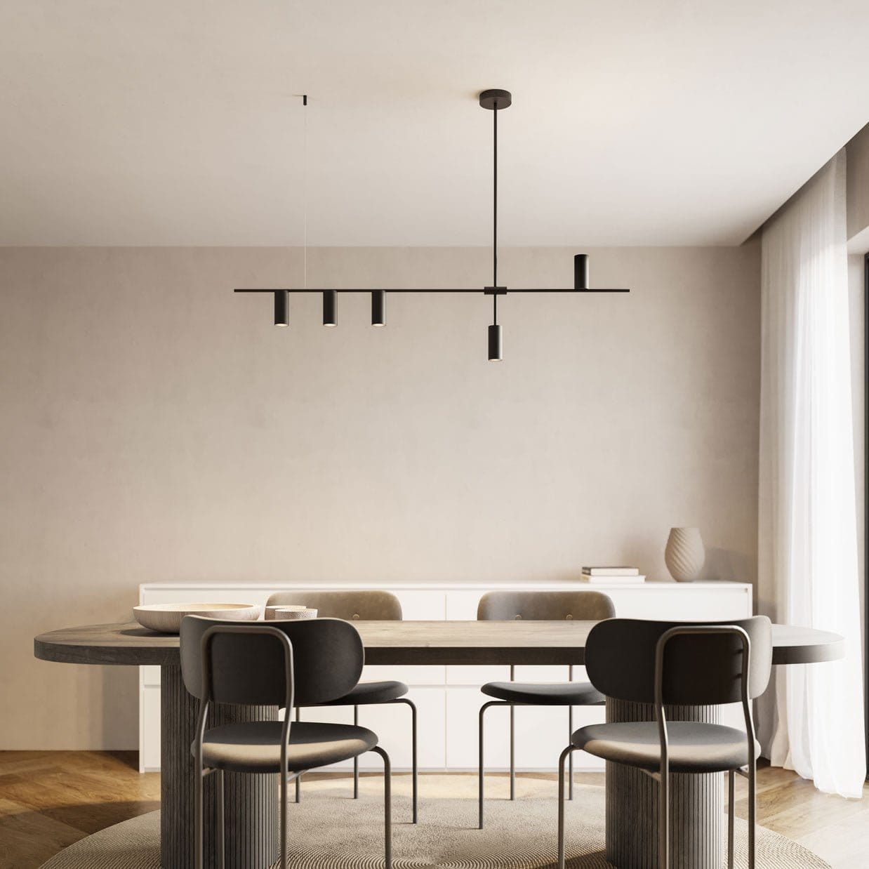 Designer Deckenleuchte Schwarz mit Asymmetrischer Lichtverteilung | Modernes Design für Stilvolles Wohnzimmer 0