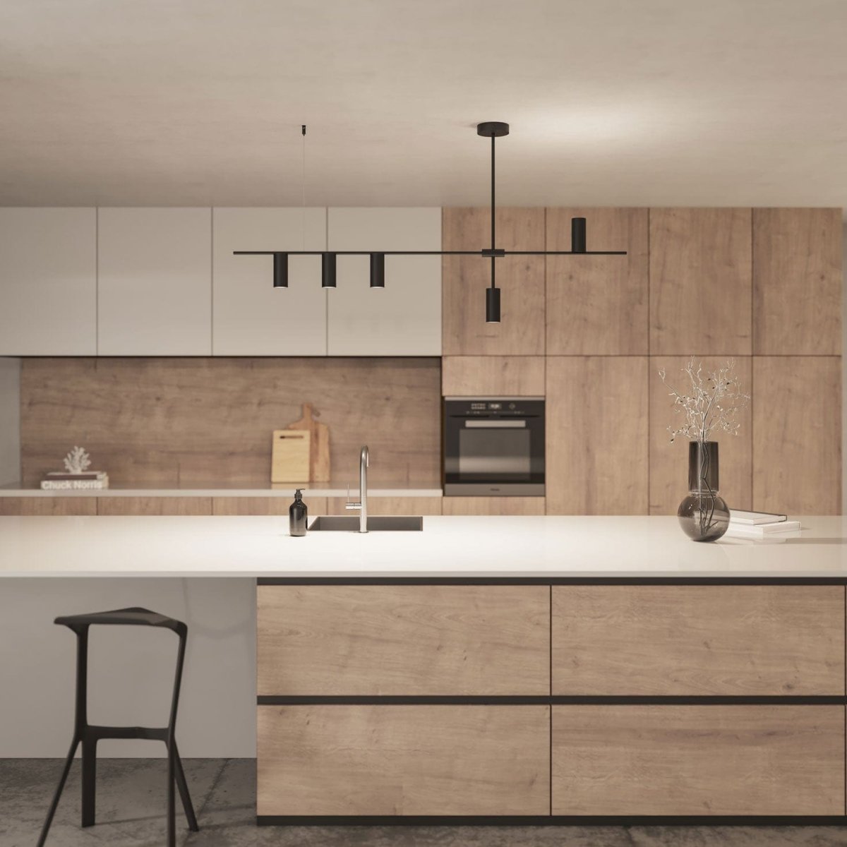 Designer Deckenleuchte Schwarz mit Asymmetrischer Lichtverteilung | Modernes Design für Stilvolles Wohnzimmer 3