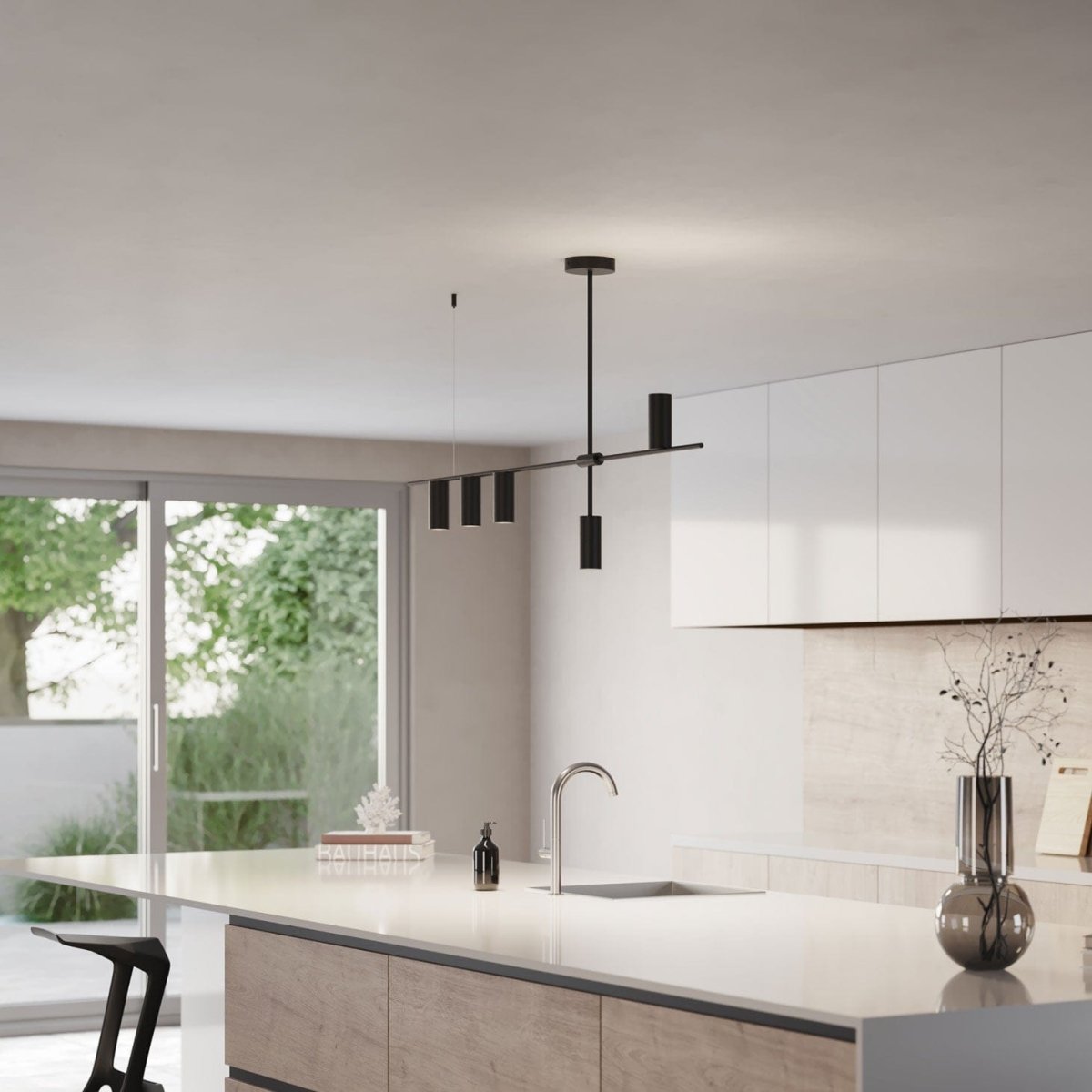Designer Deckenleuchte Schwarz mit Asymmetrischer Lichtverteilung | Modernes Design für Stilvolles Wohnzimmer 4