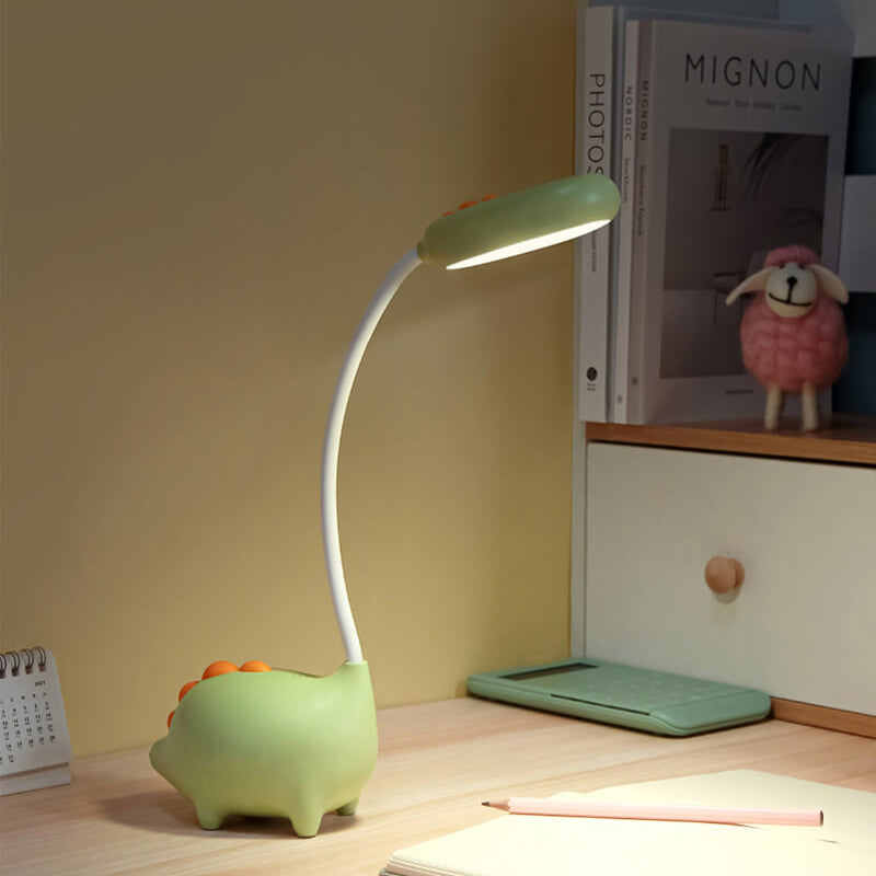 DinoGlow | LED Schreibtischlampe für Kinder mit Touch-Steuerung | Augenschonendes Licht für Lernen und Spielen 0
