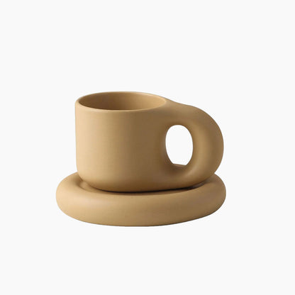 Eklektische Keramik Espresso Becher mit Ergonomischem Griff | Stilvolles Design für Komfort und Genuss 1