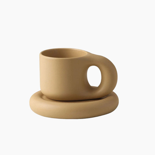 Eklektische Keramik Espresso Becher mit Ergonomischem Griff | Stilvolles Design für Komfort und Genuss 1