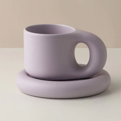 Eklektische Keramik Espresso Becher mit Ergonomischem Griff | Stilvolles Design für Komfort und Genuss 5