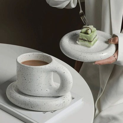 Eklektische Keramik Espresso Becher mit Ergonomischem Griff | Stilvolles Design für Komfort und Genuss 7