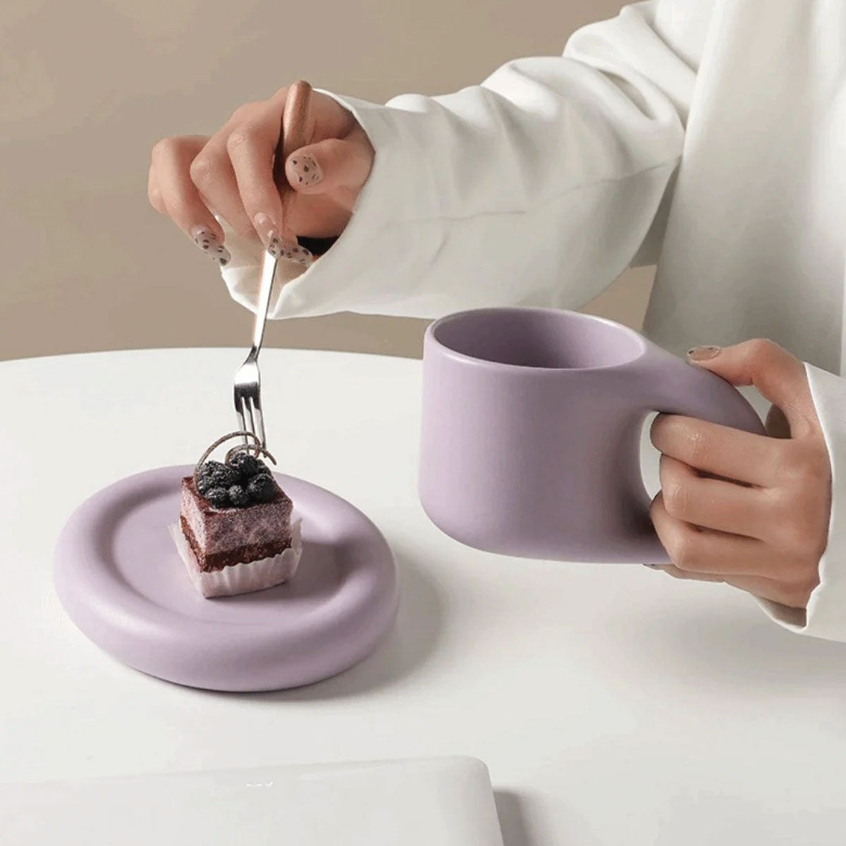 Eklektische Keramik Espresso Becher mit Ergonomischem Griff | Stilvolles Design für Komfort und Genuss 8