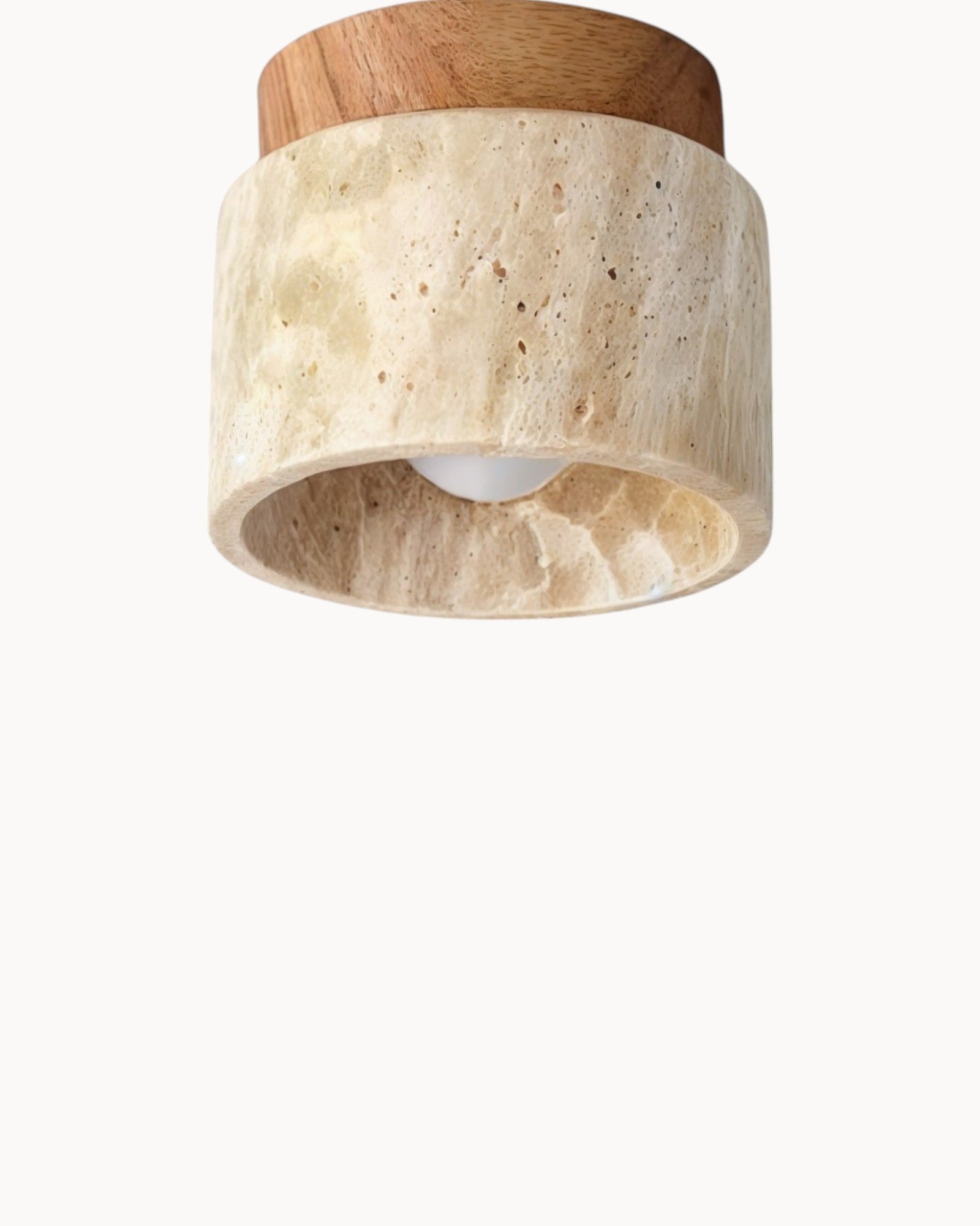 Elegante Deckenleuchte im Wabi-Sabi Stil aus Holz mit warmem Licht für gemütliche Räume 5