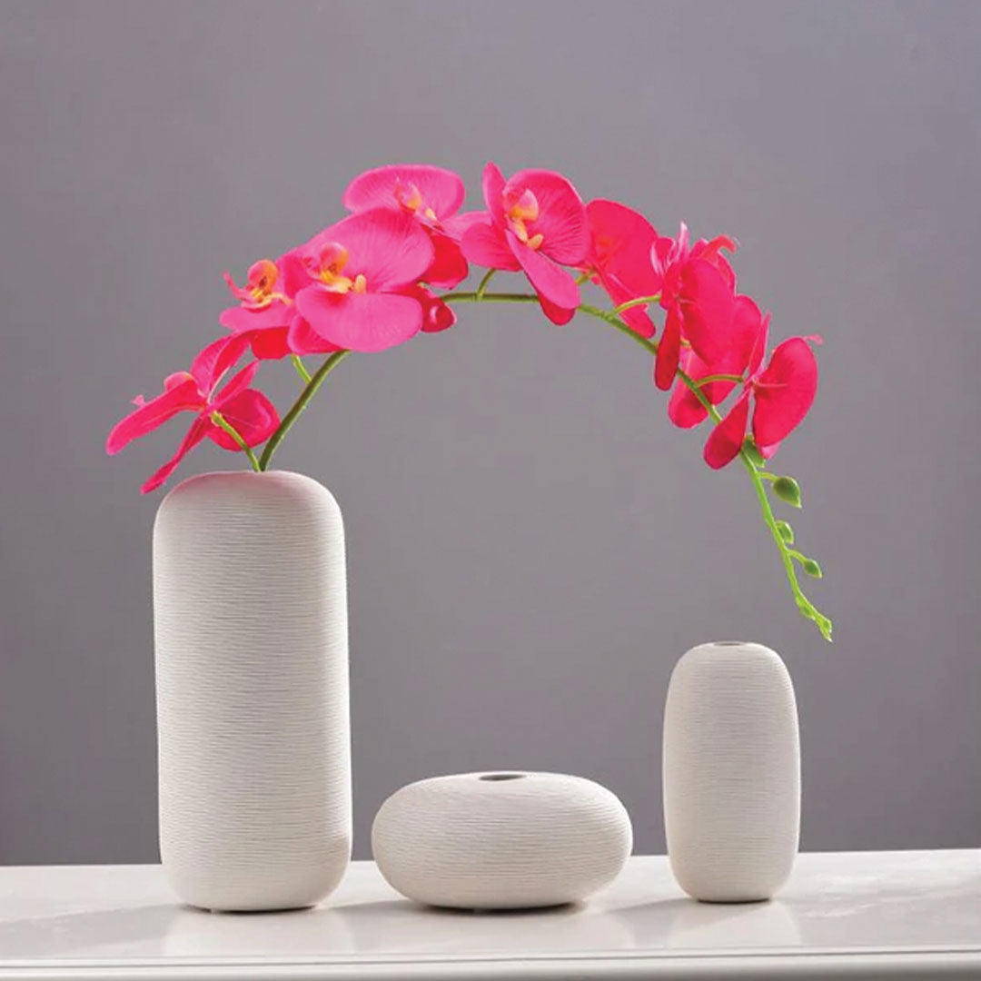 Elegante Keramikvase | Handgefertigte Blumenvase mit Ringskulptur | Stilvolle Deko für jeden Raum 3