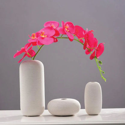 Elegante Keramikvase | Handgefertigte Blumenvase mit Ringskulptur | Stilvolle Deko für jeden Raum 3