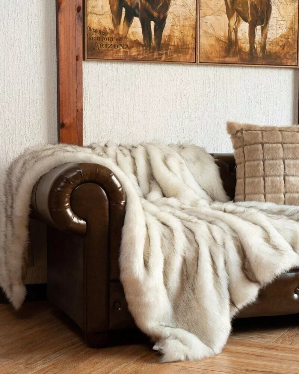 Elegante Kunstpelz Überwurfdecke | Luxuriöse Decke für Stil und Komfort 3