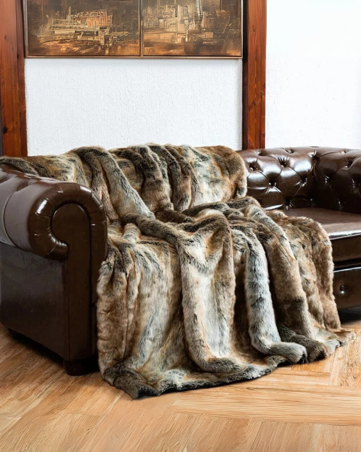 Elegante Kunstpelz Überwurfdecke | Luxuriöse Decke für Stil und Komfort 5