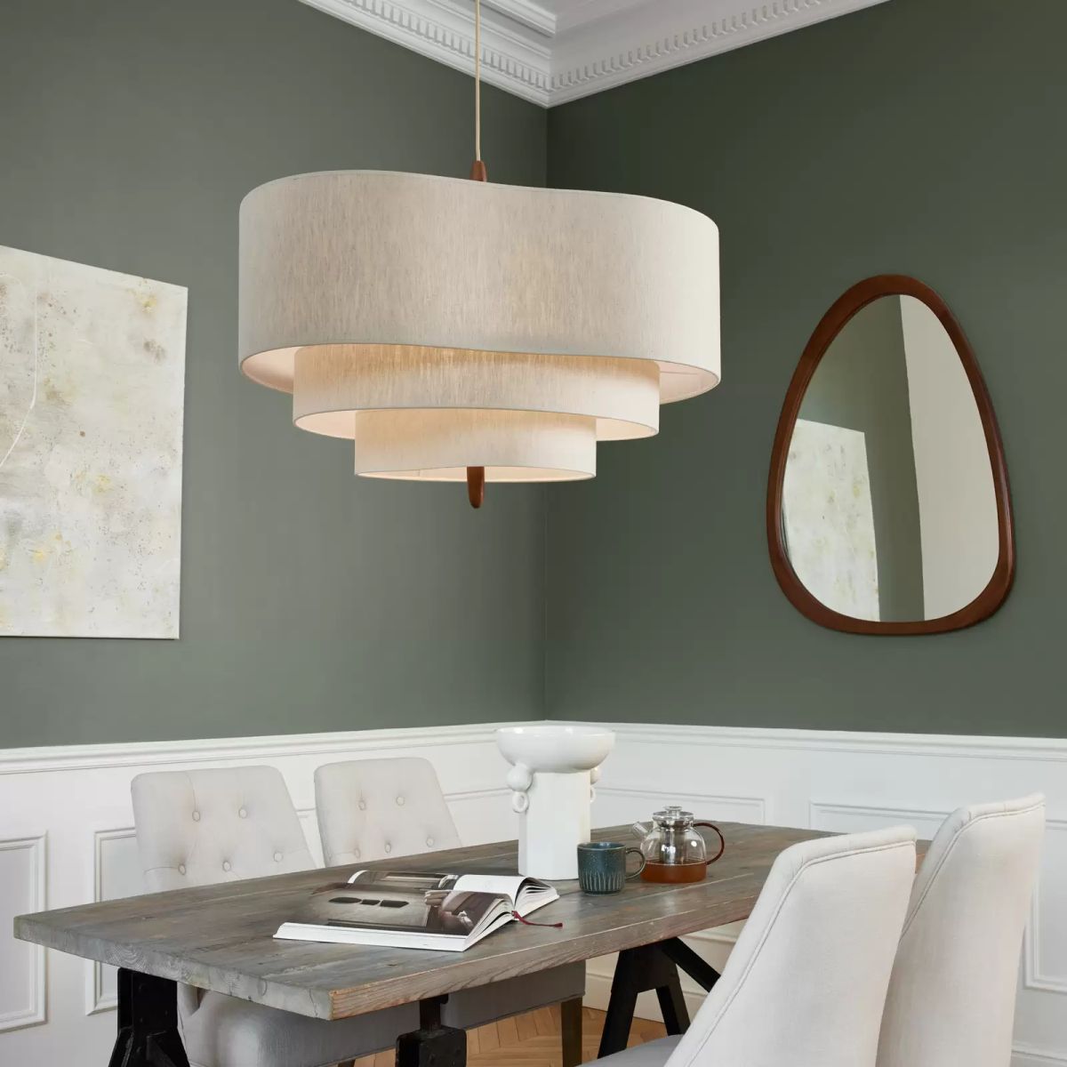 Elegante Pendelleuchte | Hängelampe mit Diffusem Licht | Stilvolles Design für Esszimmer und Wohnräume 1