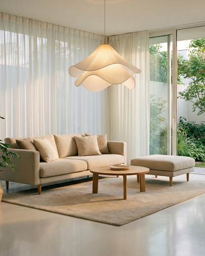Elegante Pendelleuchte | Hängelampe mit Mehrschichtigem Design & Goldakzenten | Stilvolle Esszimmerlampe für Warme Atmosphäre 1