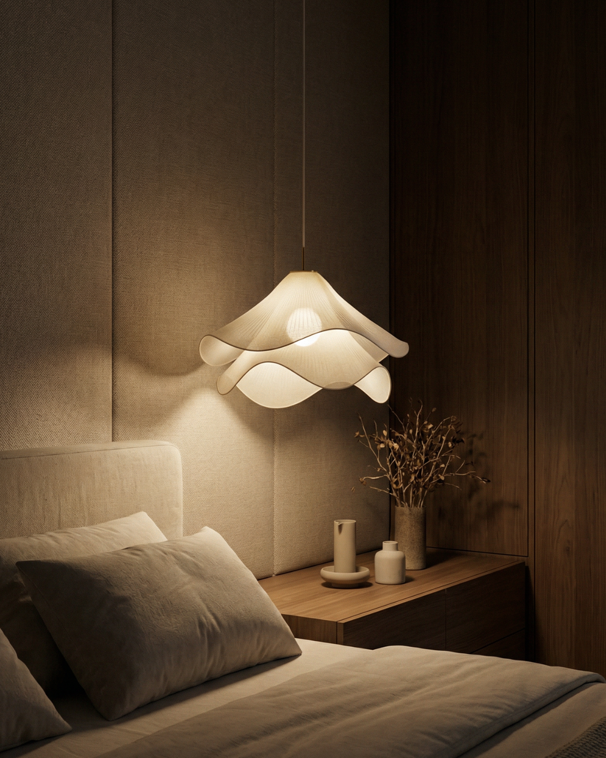 Elegante Pendelleuchte | Hängelampe mit Mehrschichtigem Design & Goldakzenten | Stilvolle Esszimmerlampe für Warme Atmosphäre 2
