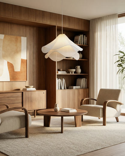 Elegante Pendelleuchte | Hängelampe mit Mehrschichtigem Design & Goldakzenten | Stilvolle Esszimmerlampe für Warme Atmosphäre 4