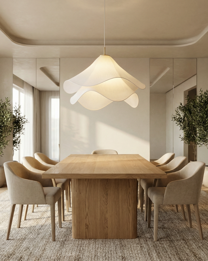 Elegante Pendelleuchte | Hängelampe mit Mehrschichtigem Design & Goldakzenten | Stilvolle Esszimmerlampe für Warme Atmosphäre 5