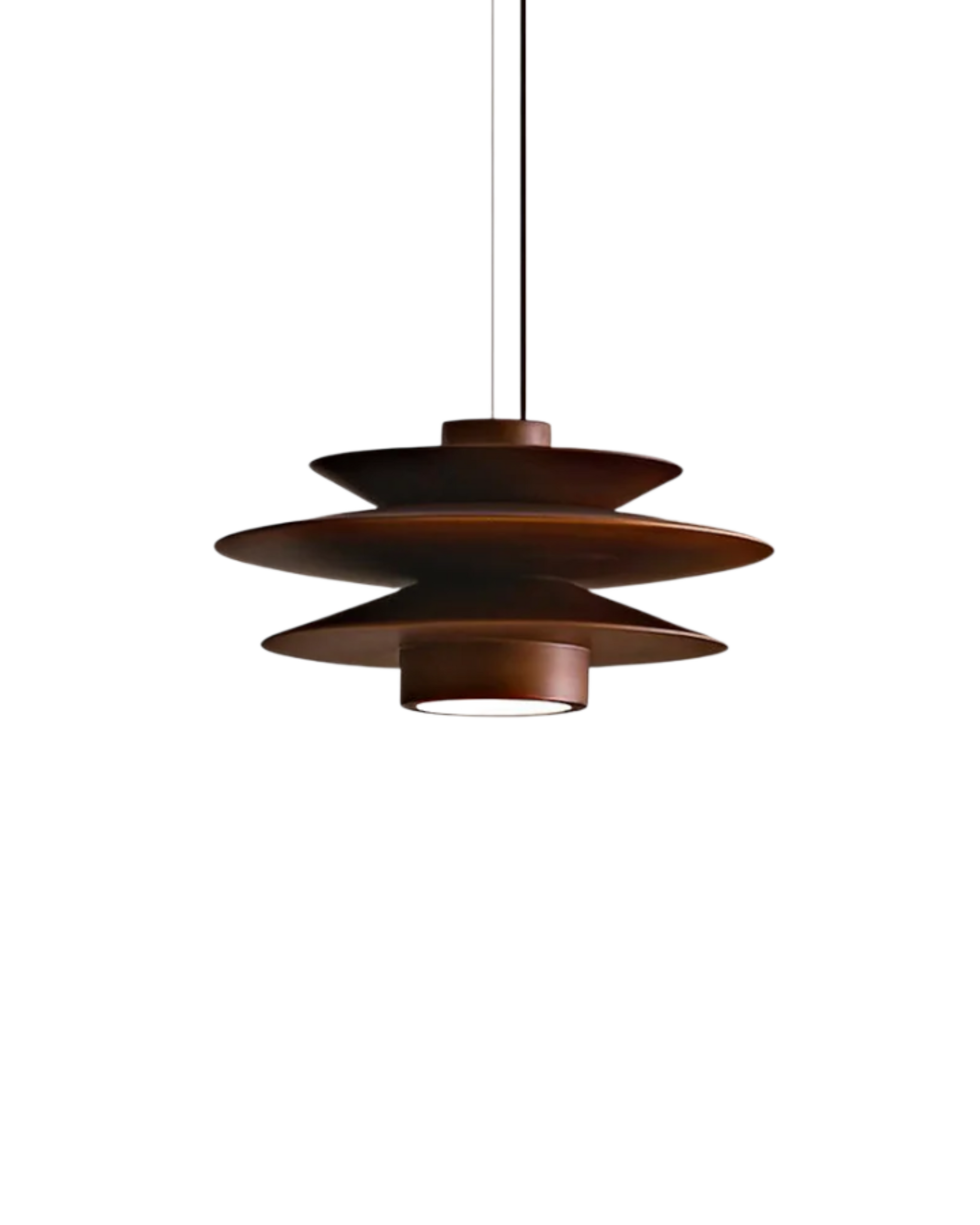 Elegante Pendelleuchte aus Walnussholz mit modernem Design für stilvolle Beleuchtung 0