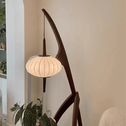 Elegante Stehlampe Holz mit Skulpturalem Design | Stilvolle Beleuchtung für Wohnzimmer 4