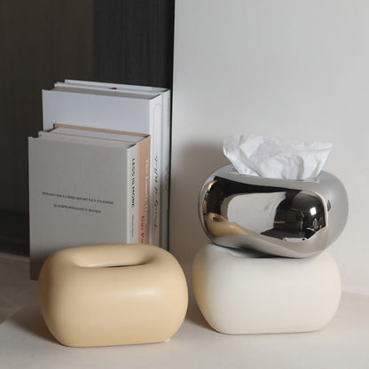 Elegante Taschentuchbox | Cremefarbene Keramik mit Einzigartigem Design | Stilvolle Deko für Ihr Zuhause 3