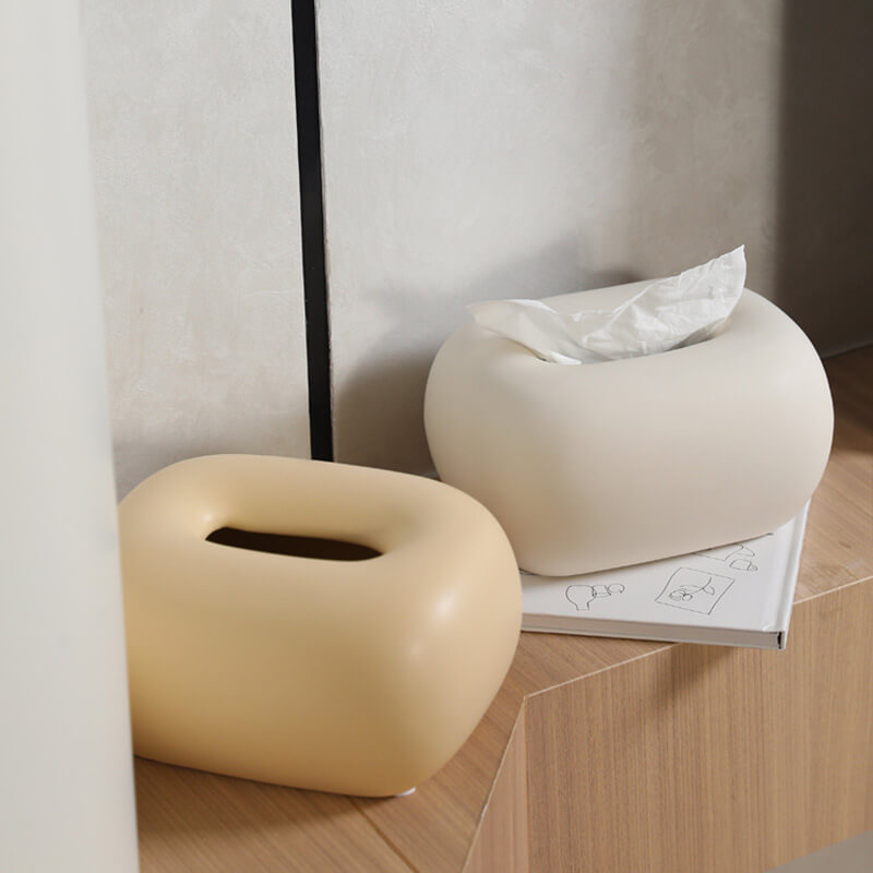 Elegante Taschentuchbox | Cremefarbene Keramik mit Einzigartigem Design | Stilvolle Deko für Ihr Zuhause 4