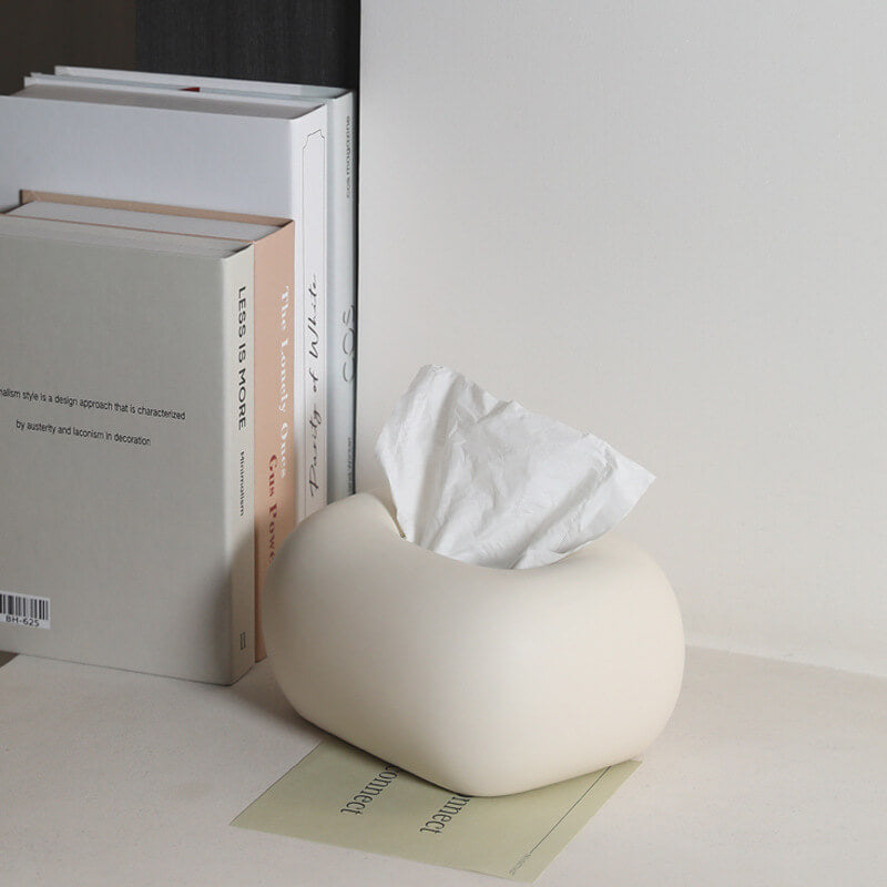 Elegante Taschentuchbox | Cremefarbene Keramik mit Einzigartigem Design | Stilvolle Deko für Ihr Zuhause 5