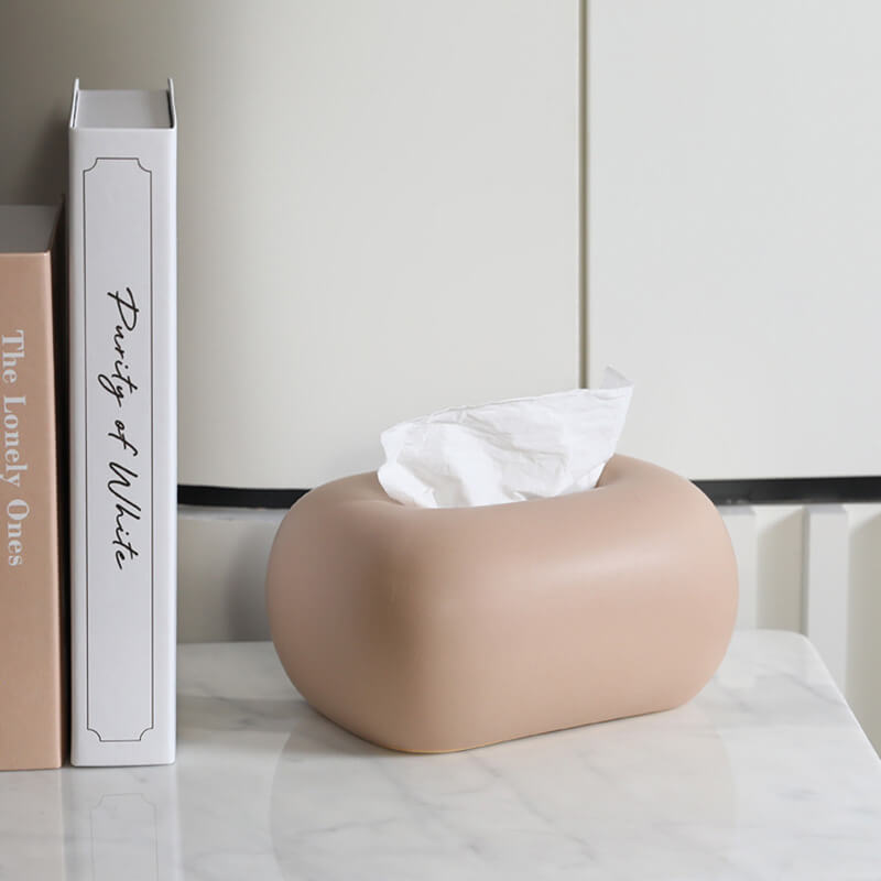 Elegante Taschentuchbox | Cremefarbene Keramik mit Einzigartigem Design | Stilvolle Deko für Ihr Zuhause 7