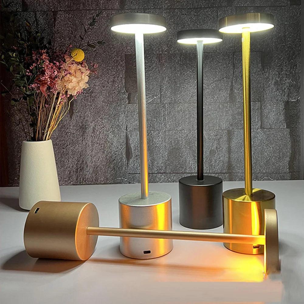 Elegante Tischlampe | Kabellose LED Tischleuchte mit USB-Aufladung | Dimmbar für Flexibles Ambiente 8
