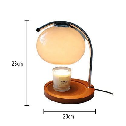 Elegante Tischlampe mit Dimmbaren LED-Lichtern und Holzsockel | Vintage Design für Stilvolle Beleuchtung 3