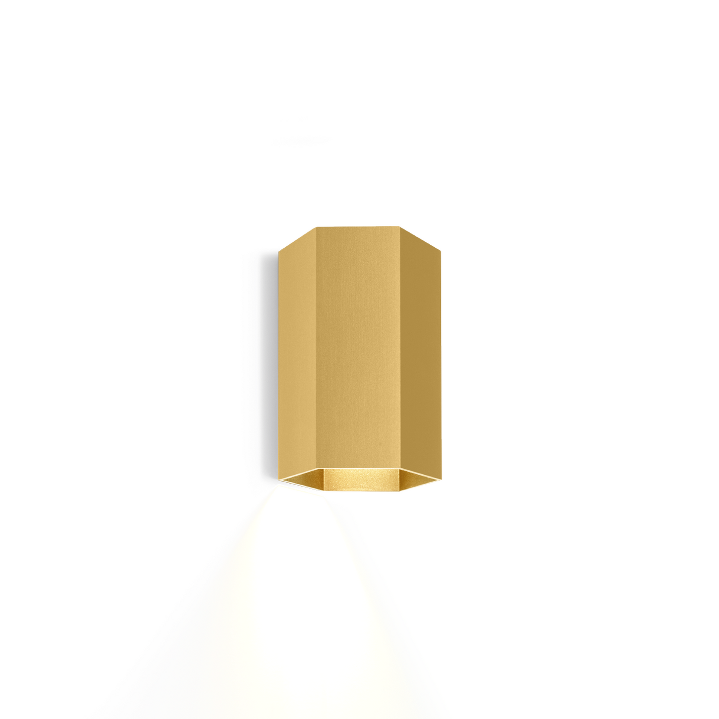 Elegante Wandleuchte | Hexagon Mini-Wandleuchte mit Gold-Finish | Stilvolle Beleuchtung für Wohnräume 0