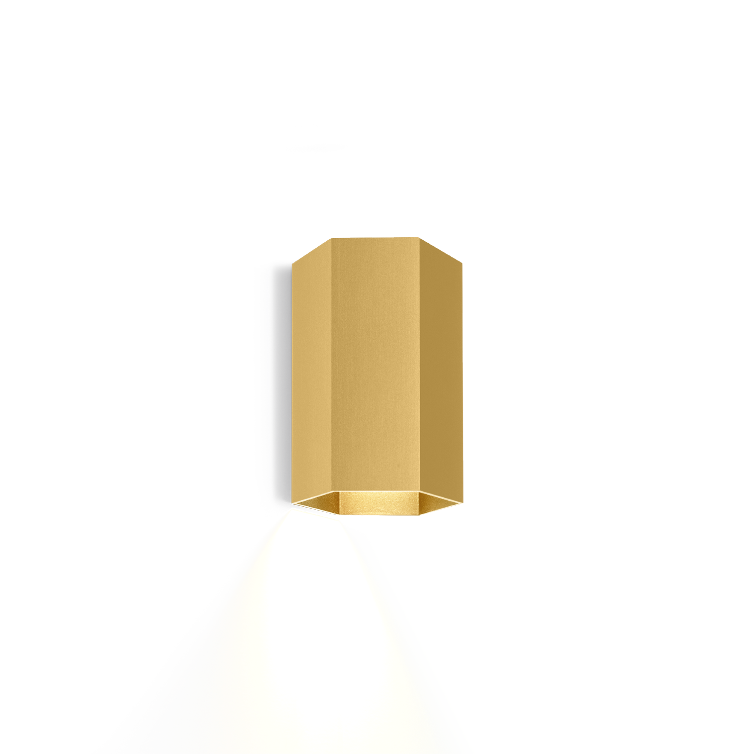 Elegante Wandleuchte | Hexagon Mini-Wandleuchte mit Gold-Finish | Stilvolle Beleuchtung für Wohnräume 0