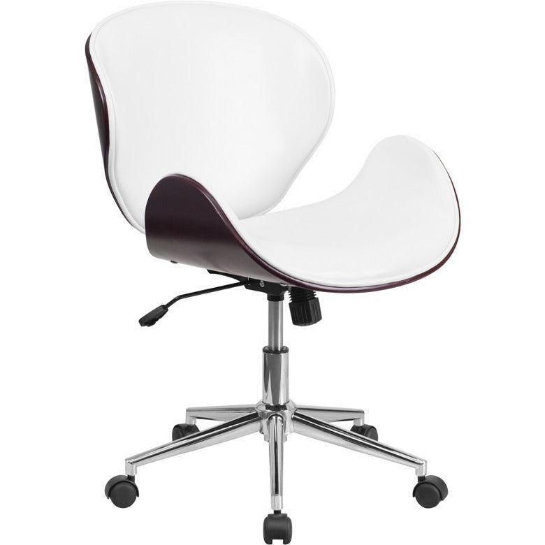 Eleganter Bürostuhl | Drehbarer Holzstuhl mit Verstellbarem Sitz | Komfortabler Bürosessel für Langlebigkeit und Stil 4