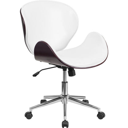 Eleganter Bürostuhl | Drehbarer Holzstuhl mit Verstellbarem Sitz | Komfortabler Bürosessel für Langlebigkeit und Stil 4
