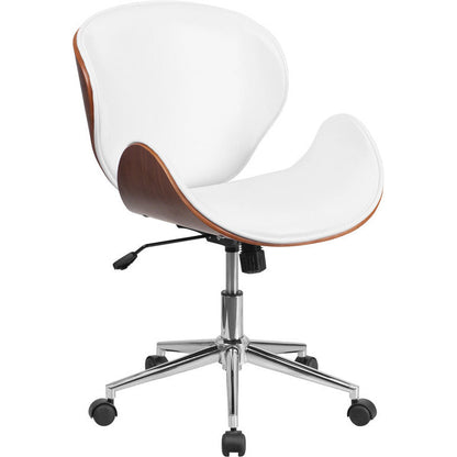 Eleganter Bürostuhl | Drehbarer Holzstuhl mit Verstellbarem Sitz | Komfortabler Bürosessel für Langlebigkeit und Stil 6