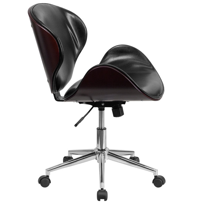 Eleganter Bürostuhl | Drehbarer Holzstuhl mit Verstellbarem Sitz | Komfortabler Bürosessel für Langlebigkeit und Stil 7