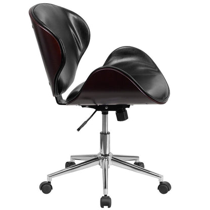 Eleganter Bürostuhl | Drehbarer Holzstuhl mit Verstellbarem Sitz | Komfortabler Bürosessel für Langlebigkeit und Stil 7