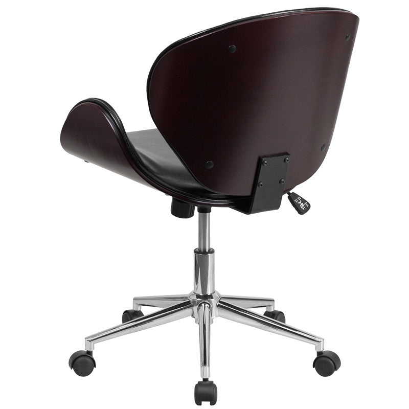 Eleganter Bürostuhl | Drehbarer Holzstuhl mit Verstellbarem Sitz | Komfortabler Bürosessel für Langlebigkeit und Stil 8