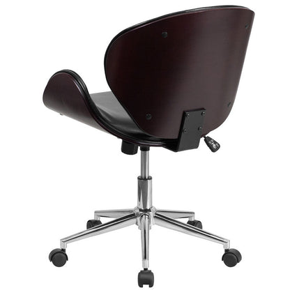 Eleganter Bürostuhl | Drehbarer Holzstuhl mit Verstellbarem Sitz | Komfortabler Bürosessel für Langlebigkeit und Stil 8