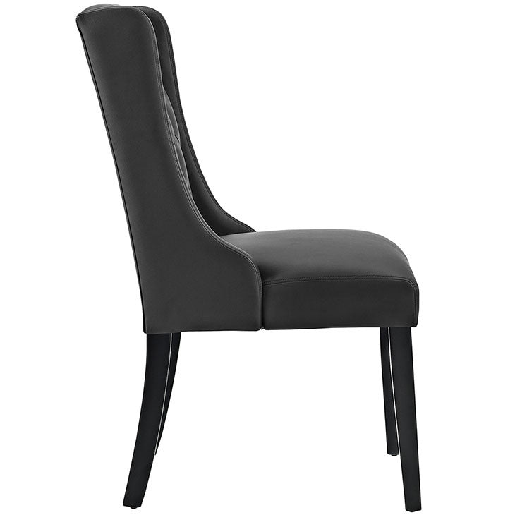 Eleganter Esszimmerstuhl | Vinyl mit Knopfpolsterung & Massivholzrahmen | Stilvoller Stuhl für modernes Wohnen 1