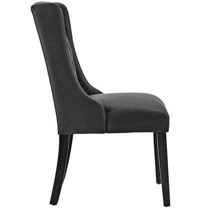 Eleganter Esszimmerstuhl | Vinyl mit Knopfpolsterung & Massivholzrahmen | Stilvoller Stuhl für modernes Wohnen 1