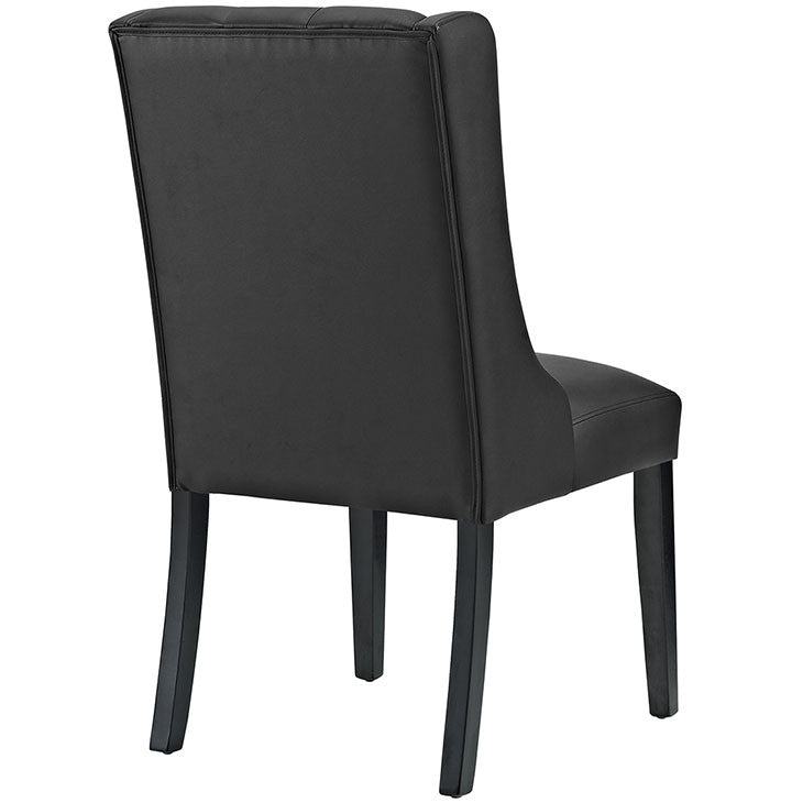 Eleganter Esszimmerstuhl | Vinyl mit Knopfpolsterung & Massivholzrahmen | Stilvoller Stuhl für modernes Wohnen 2