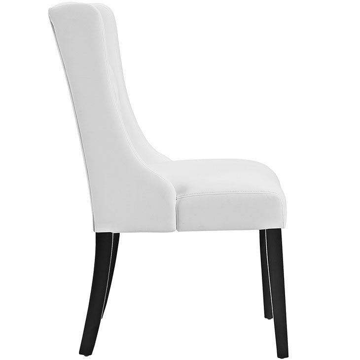 Eleganter Esszimmerstuhl | Vinyl mit Knopfpolsterung & Massivholzrahmen | Stilvoller Stuhl für modernes Wohnen 5