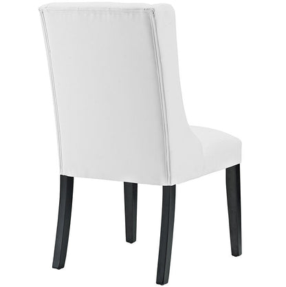Eleganter Esszimmerstuhl | Vinyl mit Knopfpolsterung & Massivholzrahmen | Stilvoller Stuhl für modernes Wohnen 6