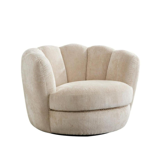 Eleganter Loungesessel | Moderner Drehbarer Chenille Sessel mit Ergonomischem Design | Komfortabler Relaxsessel für Wohnzimmer 0
