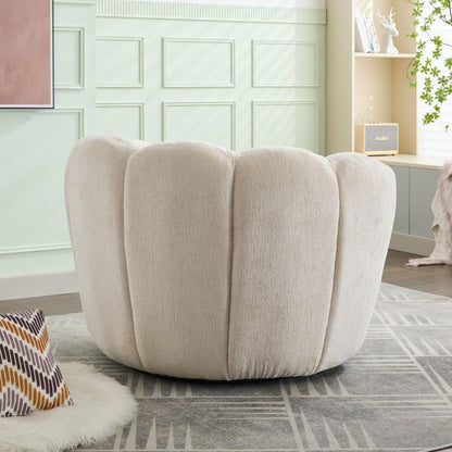 Eleganter Loungesessel | Moderner Drehbarer Chenille Sessel mit Ergonomischem Design | Komfortabler Relaxsessel für Wohnzimmer 3